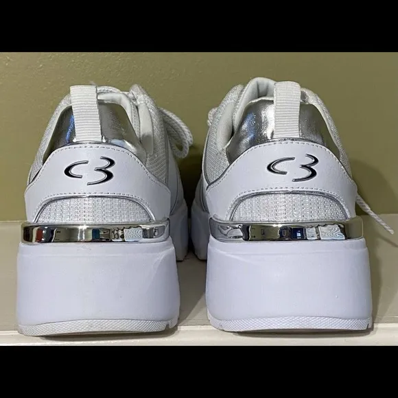 SKECHERS CONCEPT 3 WHITE SILVER SNEAKERS NIB SZ 8