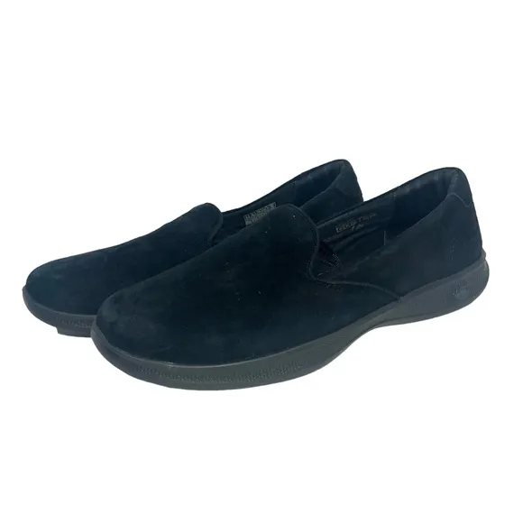 Skechers GOStep Lite Lavish Slip On Shoes Casual Comfort Loafer Black Women 9.5