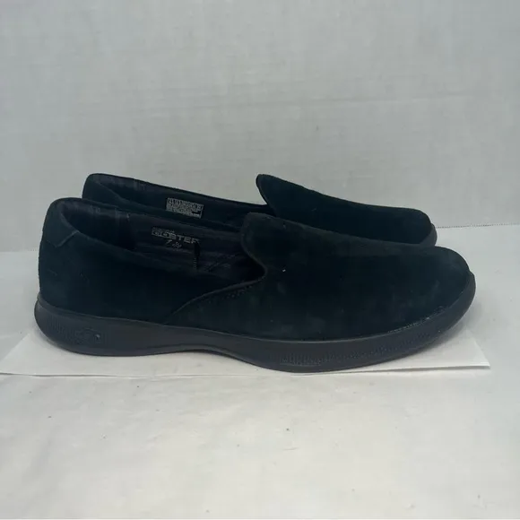 Skechers GOStep Lite Lavish Slip On Shoes Casual Comfort Loafer Black Women 9.5