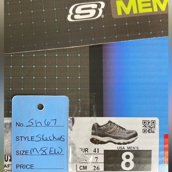 Skechers Men sz 8 Extra Wide Fit After Burn M.Fit 2.0 Shoes Fashion Sneakers New
