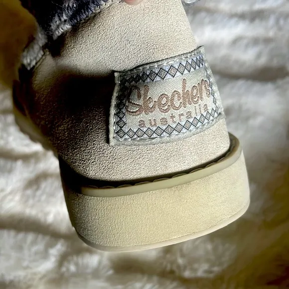 Skechers - Women's Slip On leopard print Mid Calf Fur Lined‎ Boots