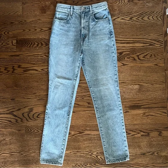 Slvrlake Beatnik Crosby High Rise Slim Straight Tapered 100% Cotton Jeans 26