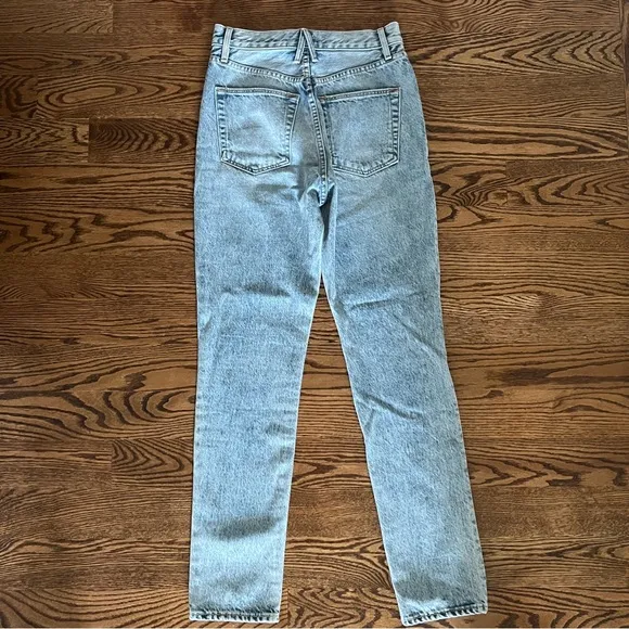 Slvrlake Beatnik Crosby High Rise Slim Straight Tapered 100% Cotton Jeans 26