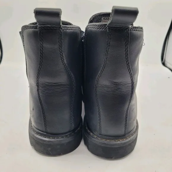 Snap On Tools Work Boots SOCKET Men's 9.5 Black Leather Slip On Soft Toe