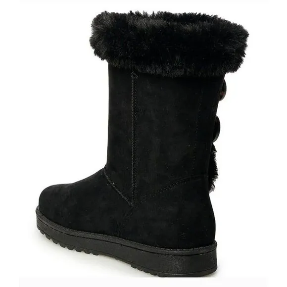 SO Abigail Faux-Fur winter boots Size 9.5  Color: Chestnut
