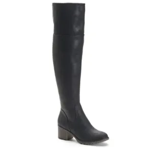 SO Women's Over-The-Knee Boots black leather sz 6