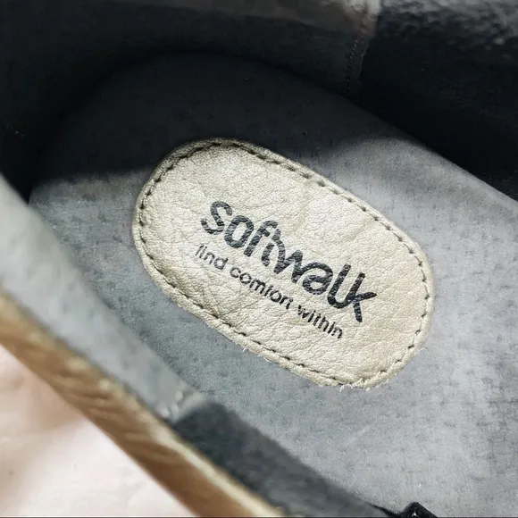 SoftWalk Memory Foam Silver Wash lace up sneakers