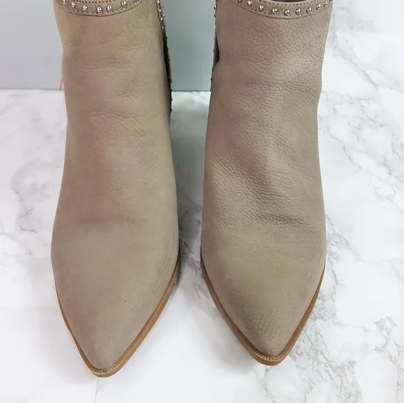 Sole Society Dalphine Leather Boots Color Porcini Size 8