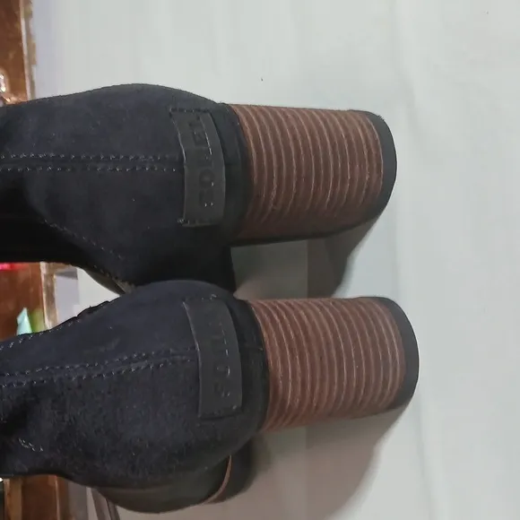 Sorel Addington Black Leather And Suede Knee-High Boots