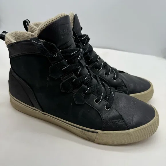 Sorel Caribou Storm Mens 12 Waterproof Ankle Boots Shoes Leather Lined Winter