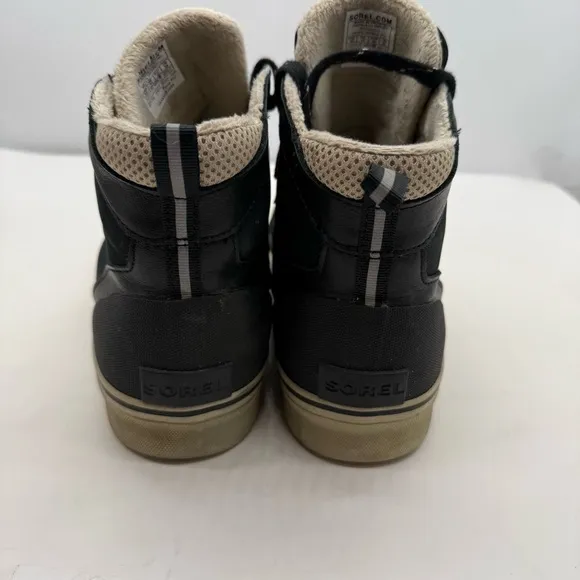 Sorel Caribou Storm Mens 12 Waterproof Ankle Boots Shoes Leather Lined Winter