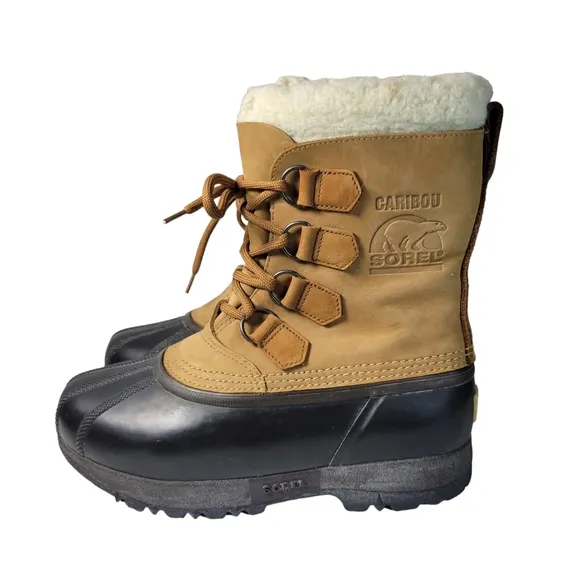 Sorel Caribou suede and rubber snow boots Size 7