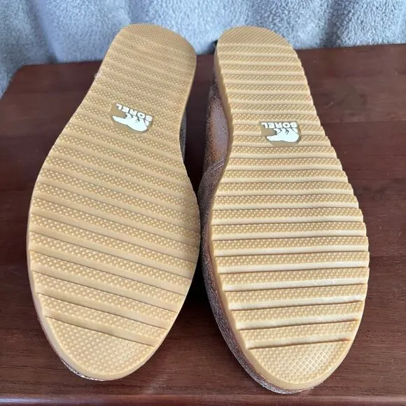 Sorel Ella Loafers Flats Shoes Womens Size 8.5  Rose Gold Leather Casual NWOB