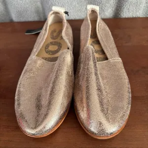 Sorel Ella Loafers Flats Shoes Womens Size 8.5  Rose Gold Leather Casual NWOB