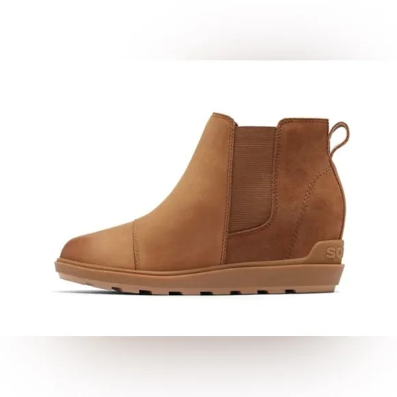 Sorel Evie Leather Ankle Boots In Taffy - Gum Size 9.5 Winter Outdoor Classic