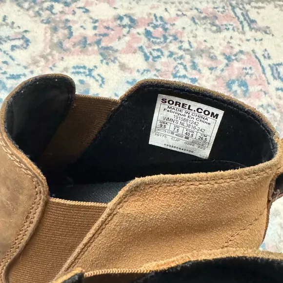 Sorel Evie Leather Ankle Boots In Taffy - Gum Size 9.5 Winter Outdoor Classic
