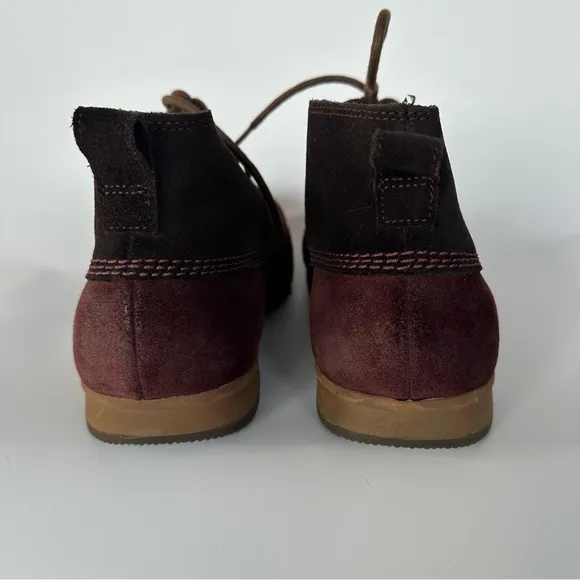 Sorel Greely Men 13 Boots Brown Burgundy Chukka Ankle Suede Lace Up