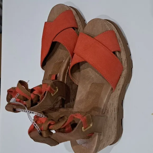 Sorel Joanie II High Ankle Lace Wedge Sandals