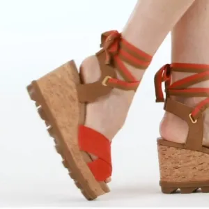 Sorel Joanie II High Ankle Lace Wedge Sandals