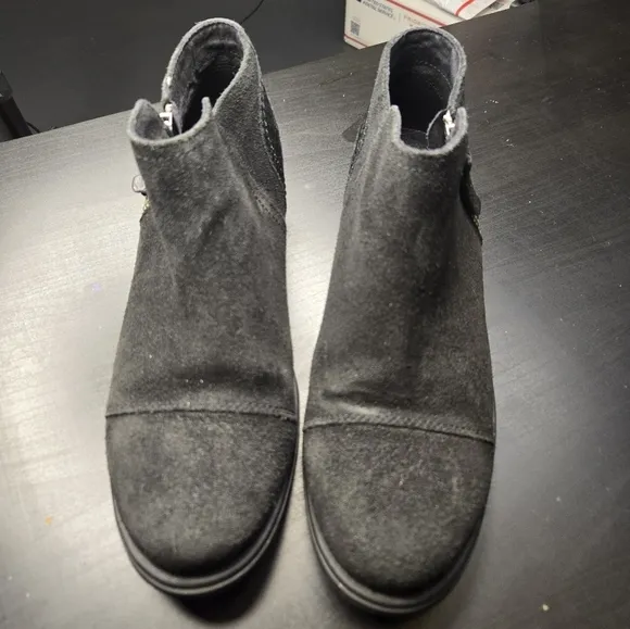 Sorel Major low boot Black Suede &amp; leather slip on closed toe ankle boots Size 6