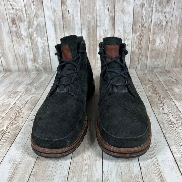 Sorel‎ Men's Black Suede Chukka Ankle Boots Casual Leather Lace Up Size 9.5