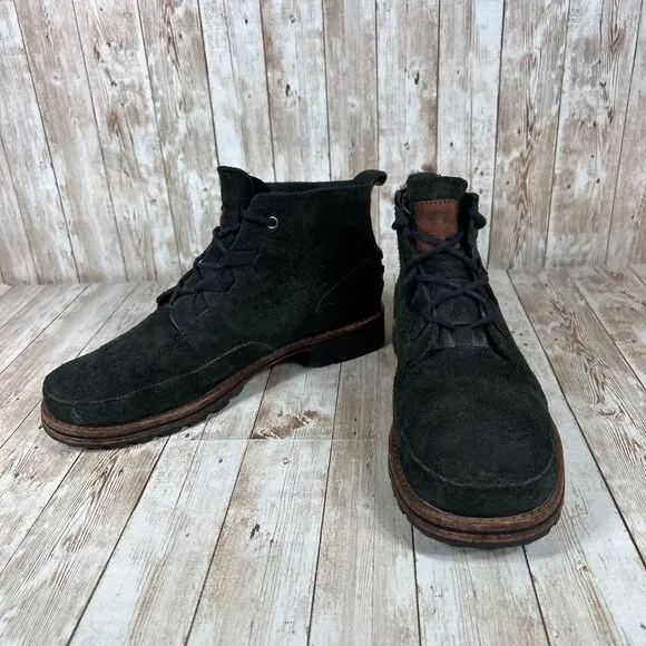 Sorel‎ Men's Black Suede Chukka Ankle Boots Casual Leather Lace Up Size 9.5