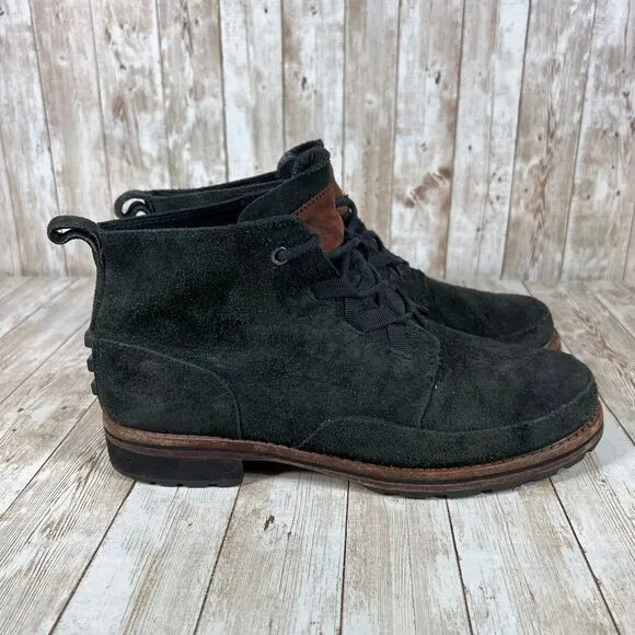 Sorel‎ Men's Black Suede Chukka Ankle Boots Casual Leather Lace Up Size 9.5
