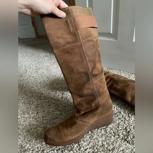Sorel Tall Brown Toronto Slouchy Wedge Boots Size 9.5