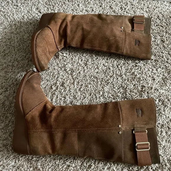Sorel Tall Brown Toronto Slouchy Wedge Boots Size 9.5