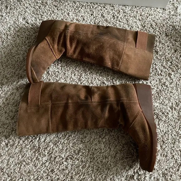 Sorel Tall Brown Toronto Slouchy Wedge Boots Size 9.5