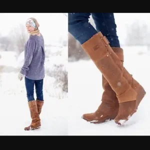 Sorel Tall Brown Toronto Slouchy Wedge Boots Size 9.5