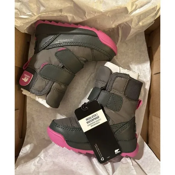 Sorel Unisex-Child‎ Childrens Whitney Ii Strap Wp Snow Boot Toddler Size 4