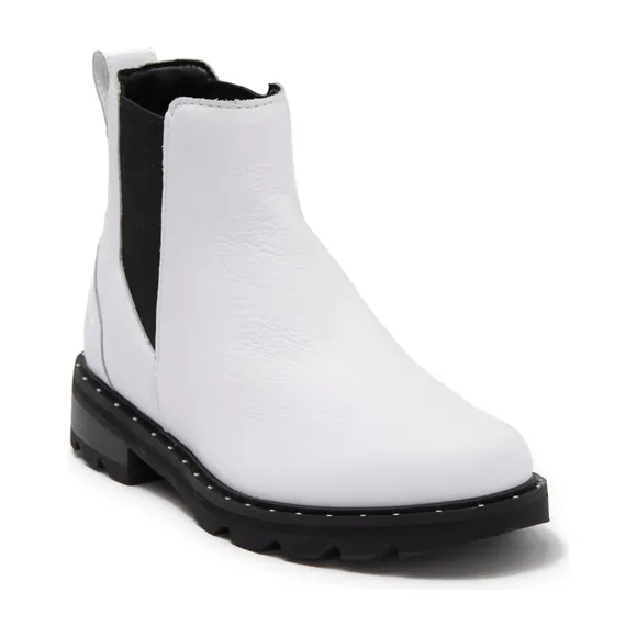 Sorel Women Lug Sole Chelsea Boots Lennox Chelsea Size US 5.5M White Leather