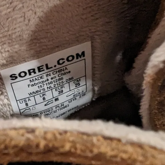 SOREL women's brown suede leather lace-up buckle duck boots NL2125-286