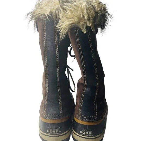 Sorel Women's Joan of Arctic US 9 Fur Brown boots Suede leather winter Snow