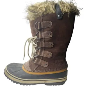 Sorel Women's Joan of Arctic US 9 Fur Brown boots Suede leather winter Snow