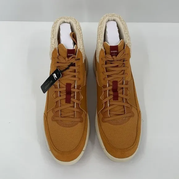 Sorel x Calia Out n About ONA mid sneaker boots winter waterproof Gold new 9.5
