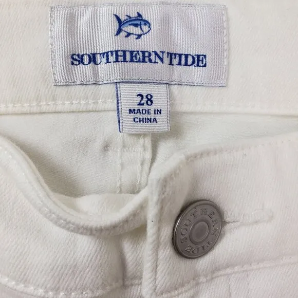 Southern Tide Resort Skinny White Jeans Size 28