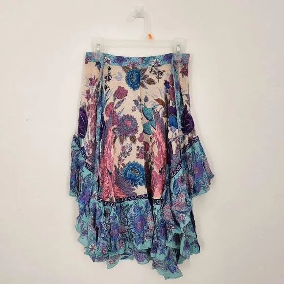 Spell and the Gypsy Collective Siren Song Hi-Low Skirt in Mermaid XS