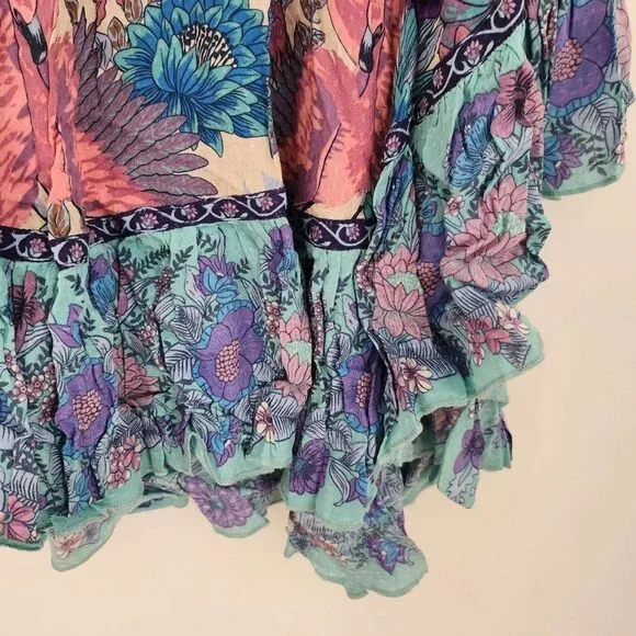 Spell and the Gypsy Collective Siren Song Hi-Low Skirt in Mermaid XS
