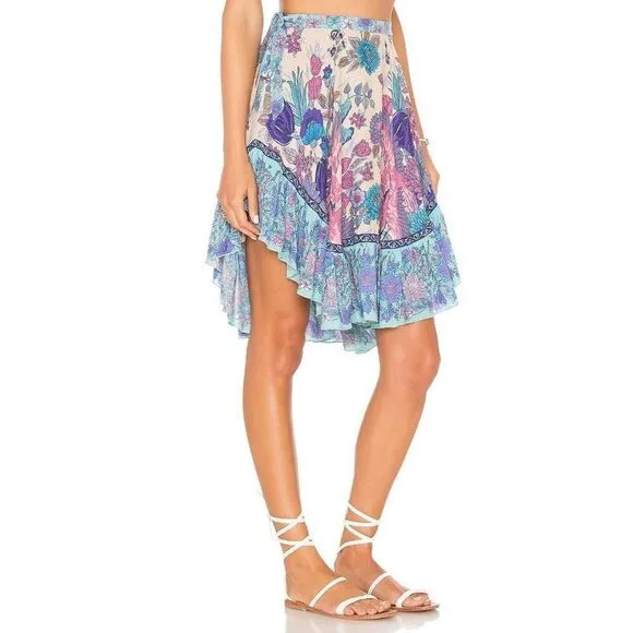 Spell and the Gypsy Collective Siren Song Hi-Low Skirt in Mermaid XS