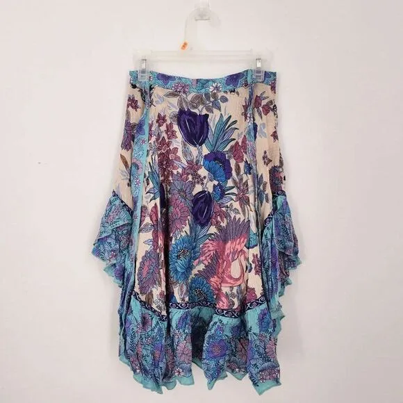 Spell and the Gypsy Collective Siren Song Hi-Low Skirt in Mermaid XS