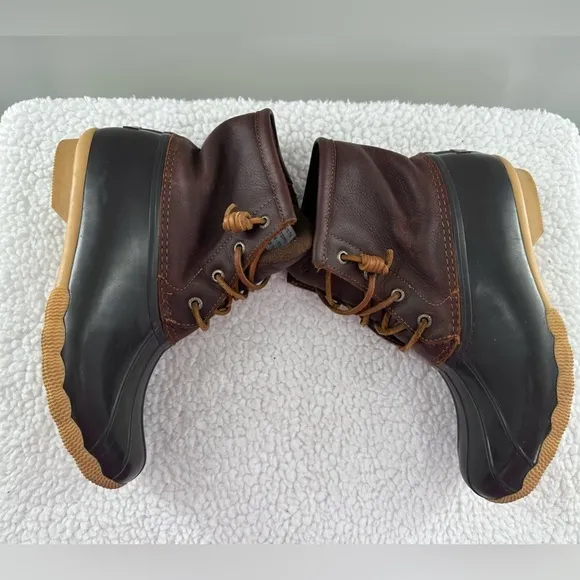 Sperry Brown Salt Water Duck Rain Boots