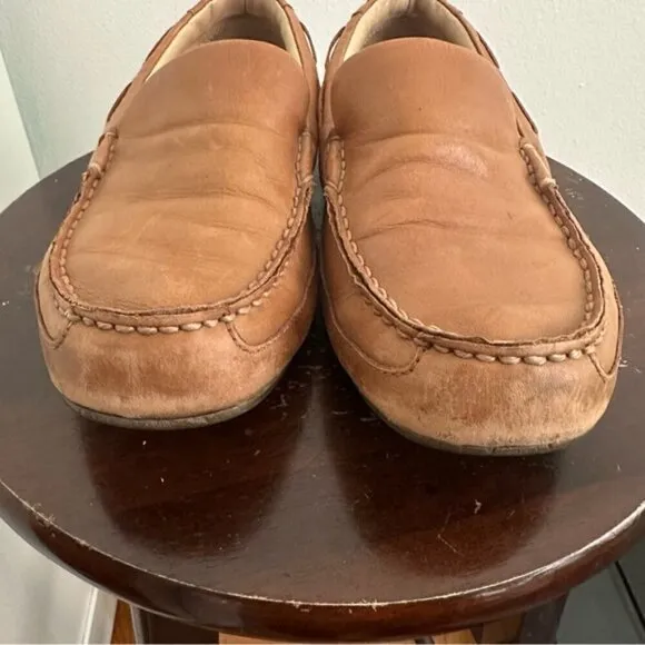 Sperry Top-Sider Leather Loafers Natural Hampden Venetian Drivers 8M