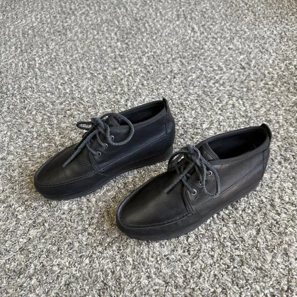Sperry Top-Sider Mens Moc Sider Chukka Boots Size 8 M Black Leather Lace Up