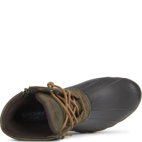 SPERRY WOMEN'S SALTWATER BOOTS, BROWN/OLIVE, 10