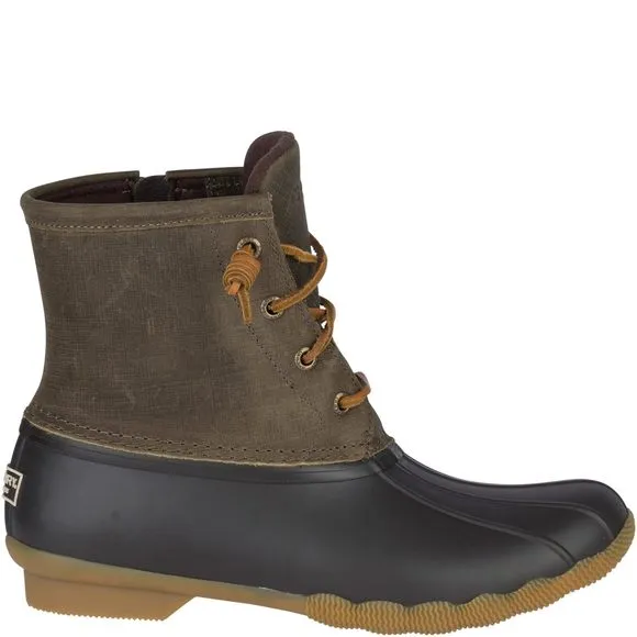 SPERRY WOMEN'S SALTWATER BOOTS, BROWN/OLIVE, 10
