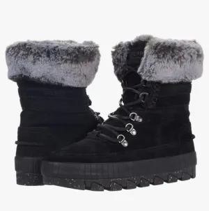 Sperry Women's Torrent Lace Up Waterproof Faux Fur Winter Boot Sz-8.5