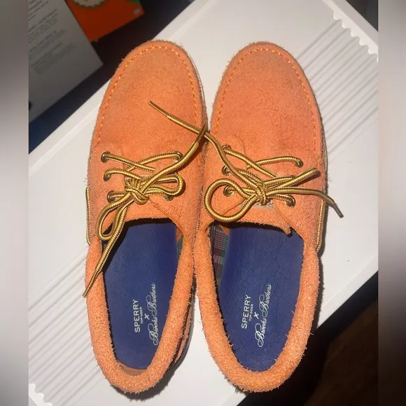 Sperry x Brooks Brothers suede slip on loafers