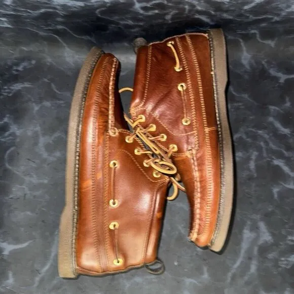 Sperry Gold Cup Top Sider Full Grain Brown Leather Chukka Boots Mens Size 10.5M